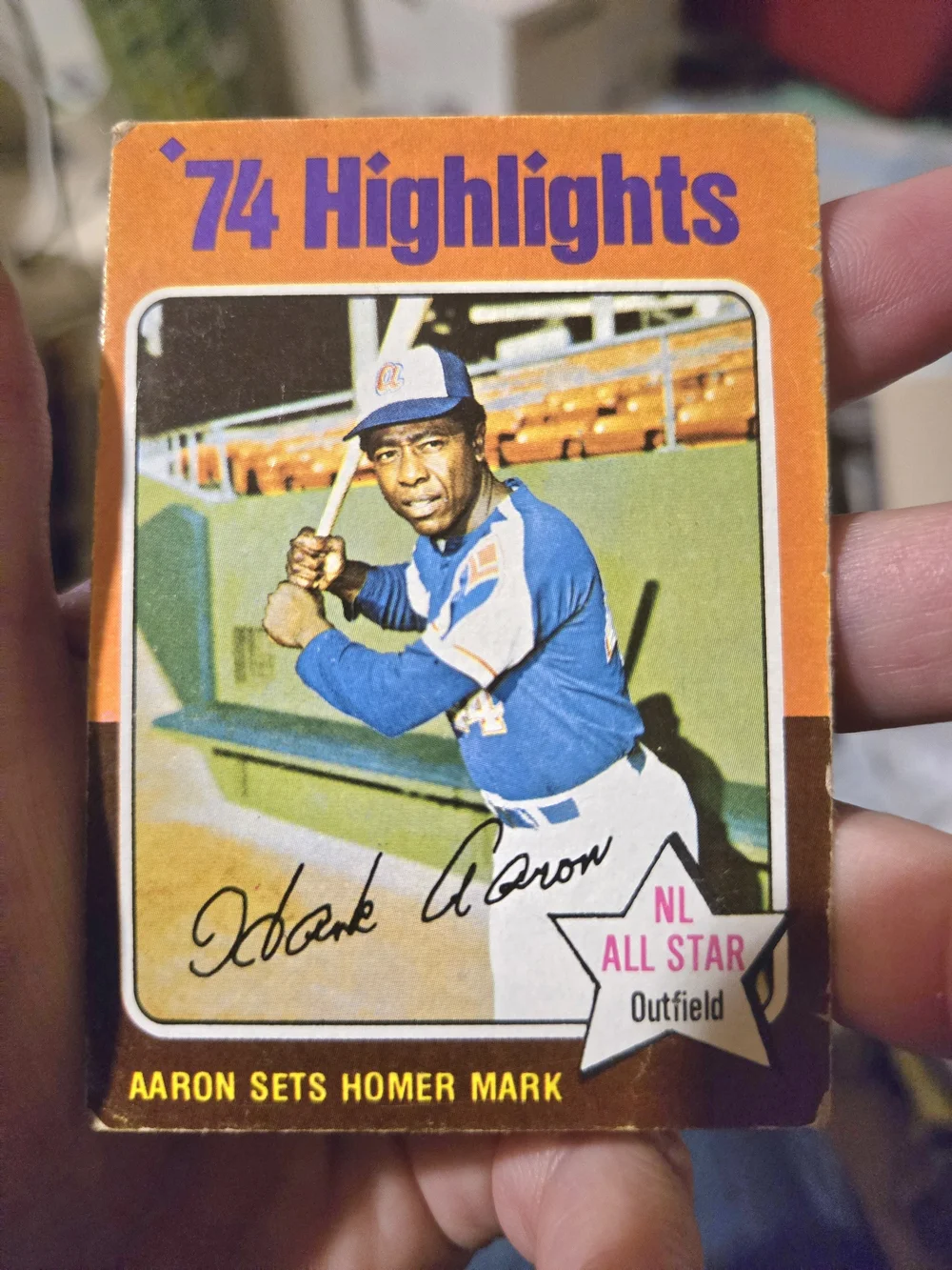 Topps 1975 Topps Hank Aaron 74 Highlights Baseball Trading Card